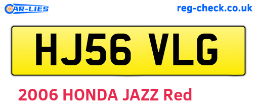 HJ56VLG are the vehicle registration plates.