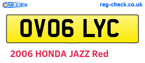 OV06LYC are the vehicle registration plates.