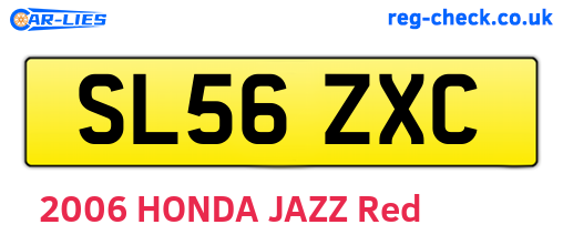 SL56ZXC are the vehicle registration plates.
