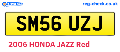 SM56UZJ are the vehicle registration plates.