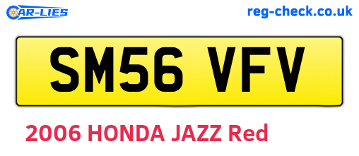 SM56VFV are the vehicle registration plates.
