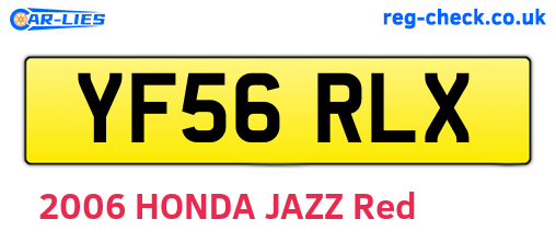 YF56RLX are the vehicle registration plates.