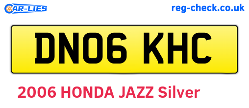 DN06KHC are the vehicle registration plates.