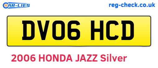 DV06HCD are the vehicle registration plates.
