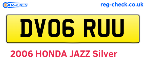 DV06RUU are the vehicle registration plates.