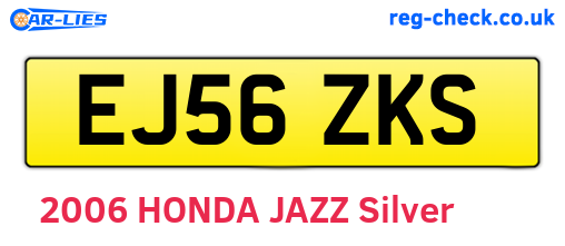 EJ56ZKS are the vehicle registration plates.