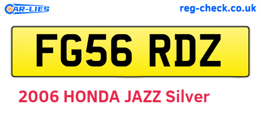 FG56RDZ are the vehicle registration plates.
