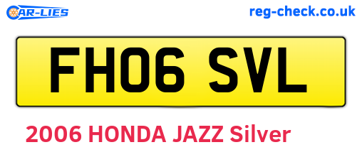 FH06SVL are the vehicle registration plates.