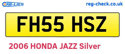 FH55HSZ are the vehicle registration plates.