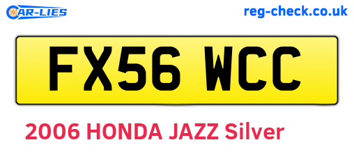 FX56WCC are the vehicle registration plates.