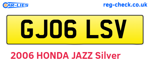 GJ06LSV are the vehicle registration plates.