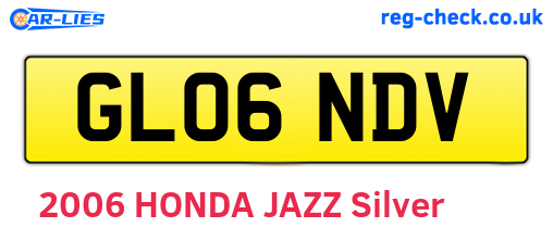 GL06NDV are the vehicle registration plates.