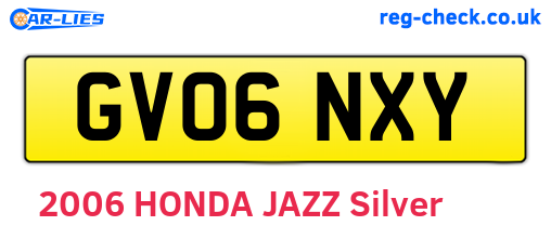 GV06NXY are the vehicle registration plates.