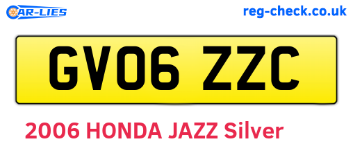 GV06ZZC are the vehicle registration plates.