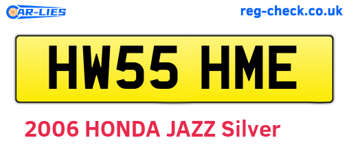 HW55HME are the vehicle registration plates.