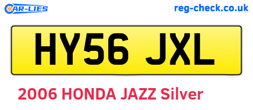 HY56JXL are the vehicle registration plates.