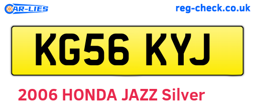 KG56KYJ are the vehicle registration plates.