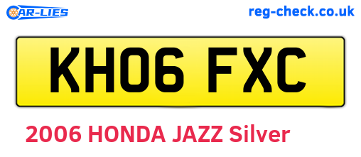 KH06FXC are the vehicle registration plates.