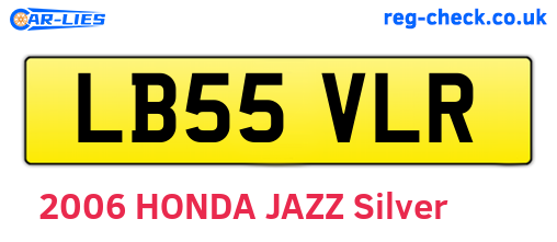 LB55VLR are the vehicle registration plates.