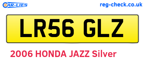 LR56GLZ are the vehicle registration plates.