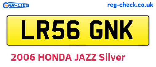 LR56GNK are the vehicle registration plates.