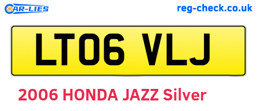 LT06VLJ are the vehicle registration plates.