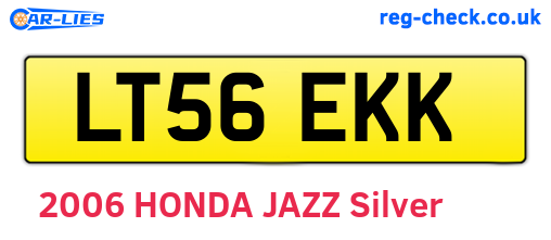 LT56EKK are the vehicle registration plates.