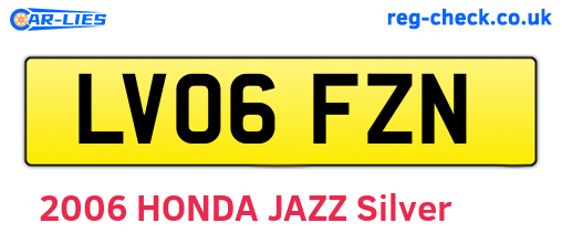 LV06FZN are the vehicle registration plates.