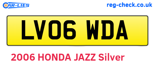 LV06WDA are the vehicle registration plates.