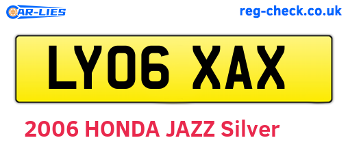 LY06XAX are the vehicle registration plates.