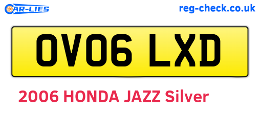 OV06LXD are the vehicle registration plates.