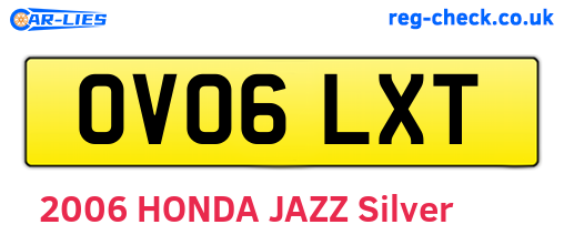 OV06LXT are the vehicle registration plates.