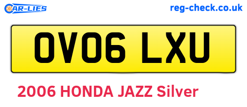 OV06LXU are the vehicle registration plates.