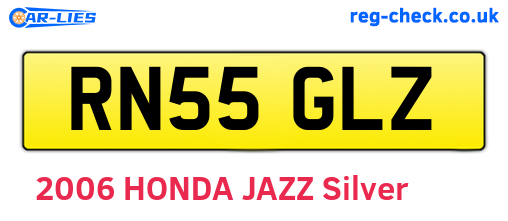 RN55GLZ are the vehicle registration plates.