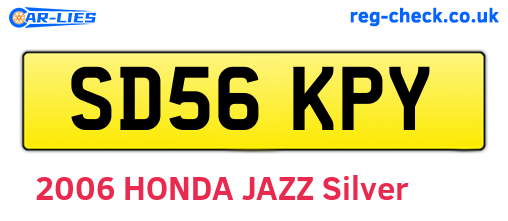 SD56KPY are the vehicle registration plates.