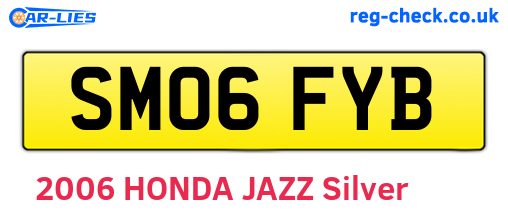 SM06FYB are the vehicle registration plates.