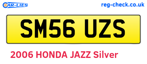 SM56UZS are the vehicle registration plates.