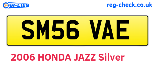 SM56VAE are the vehicle registration plates.