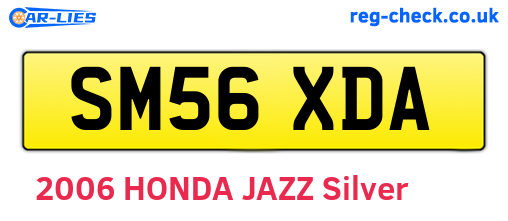 SM56XDA are the vehicle registration plates.