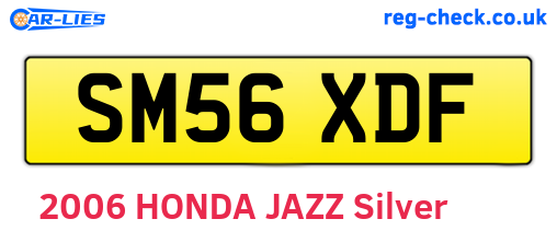SM56XDF are the vehicle registration plates.