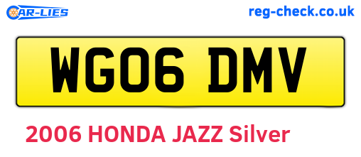 WG06DMV are the vehicle registration plates.