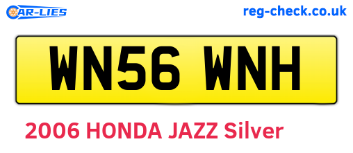 WN56WNH are the vehicle registration plates.