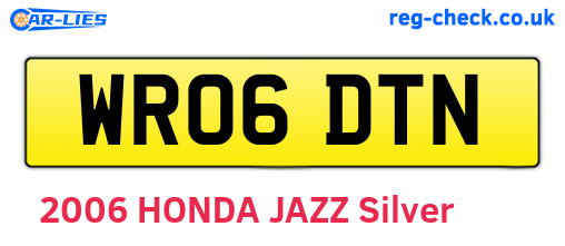 WR06DTN are the vehicle registration plates.