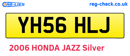 YH56HLJ are the vehicle registration plates.