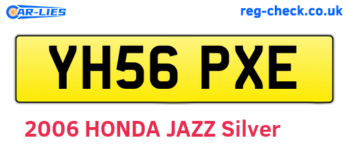YH56PXE are the vehicle registration plates.