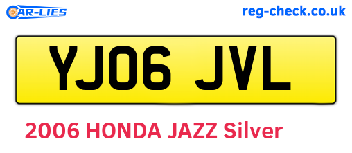 YJ06JVL are the vehicle registration plates.