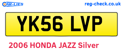 YK56LVP are the vehicle registration plates.