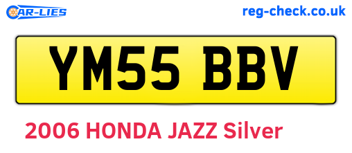 YM55BBV are the vehicle registration plates.