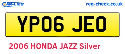 YP06JEO are the vehicle registration plates.
