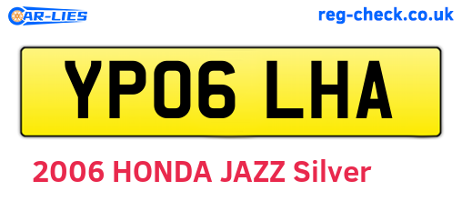 YP06LHA are the vehicle registration plates.